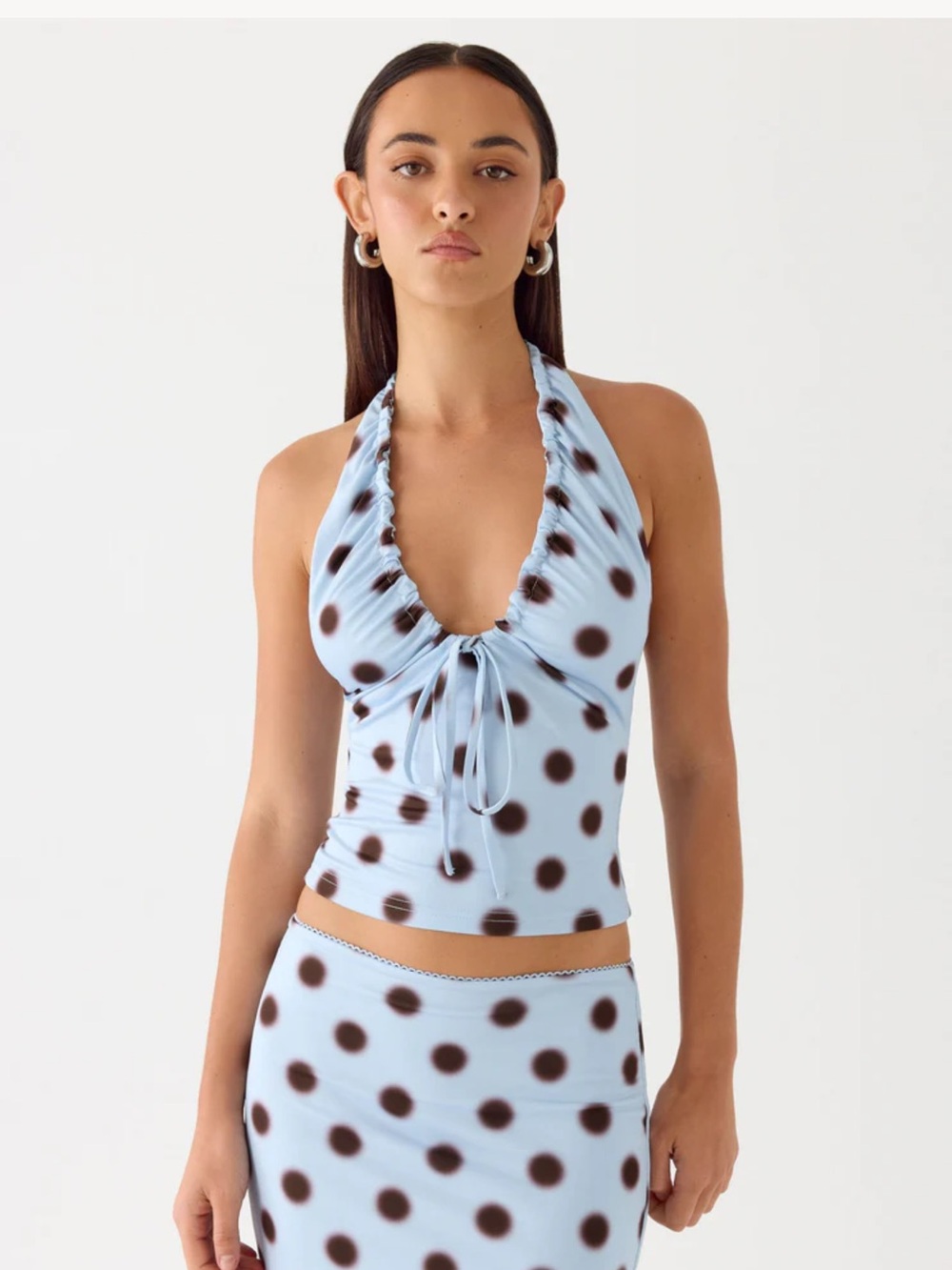 Peppermayo Ask You Twice Top - Blue Mocha Dot
